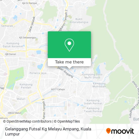 Peta Gelanggang Futsal Kg Melayu Ampang