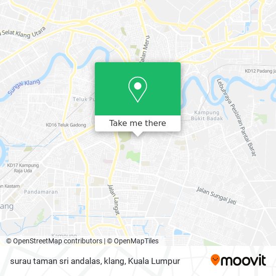 surau taman sri andalas, klang map