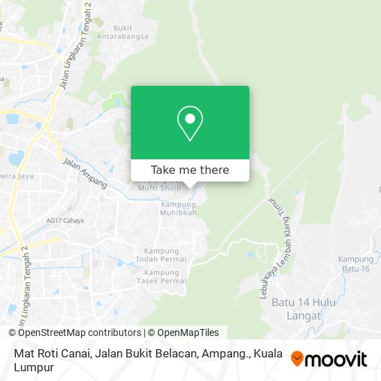 Mat Roti Canai, Jalan Bukit Belacan, Ampang. map