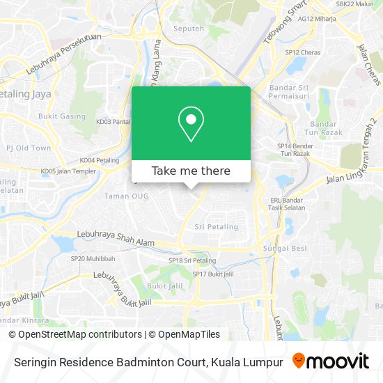Peta Seringin Residence Badminton Court