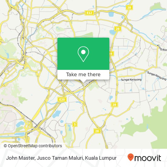 John Master, Jusco Taman Maluri map