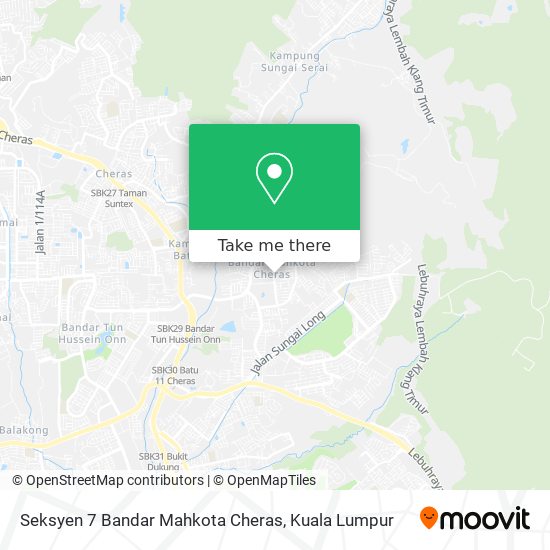 Seksyen 7 Bandar Mahkota Cheras map
