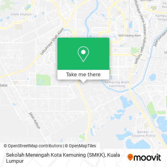 Peta Sekolah Menengah Kota Kemuning (SMKK)