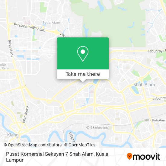 Peta Pusat Komersial Seksyen 7 Shah Alam