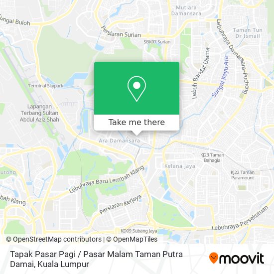 Tapak Pasar Pagi / Pasar Malam Taman Putra Damai map