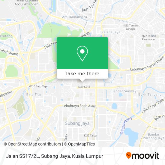 Peta Jalan SS17/2L, Subang Jaya