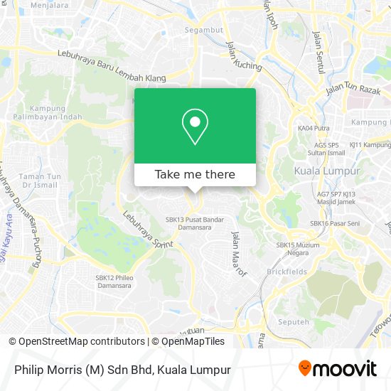 Philip Morris (M) Sdn Bhd map