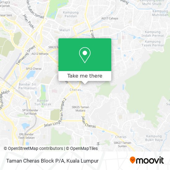 Taman Cheras Block P/A map