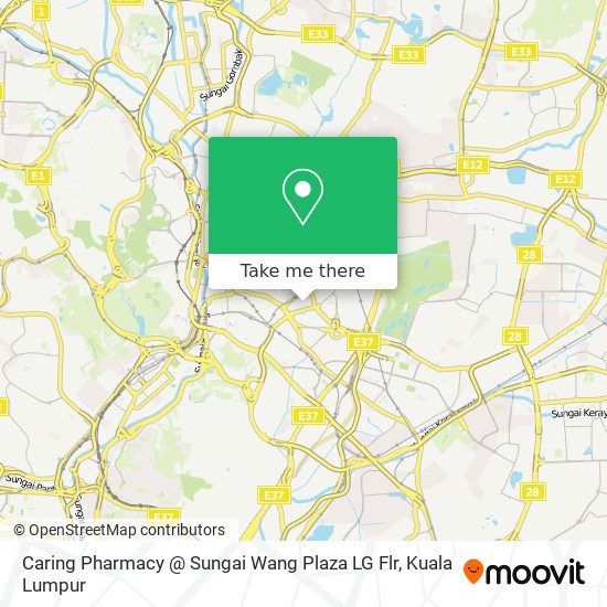 Peta Caring Pharmacy @ Sungai Wang Plaza LG Flr