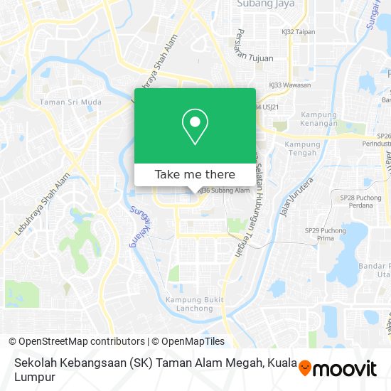 Sekolah Kebangsaan (SK) Taman Alam Megah map