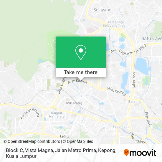 Block C, Vista Magna, Jalan Metro Prima, Kepong map