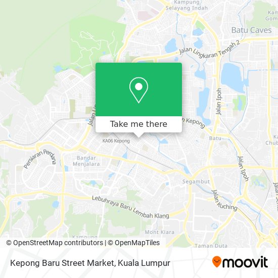 Kepong Baru Street Market map