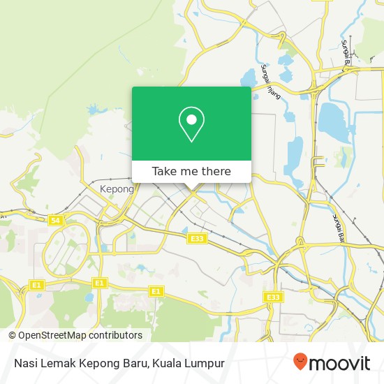 Nasi Lemak Kepong Baru map