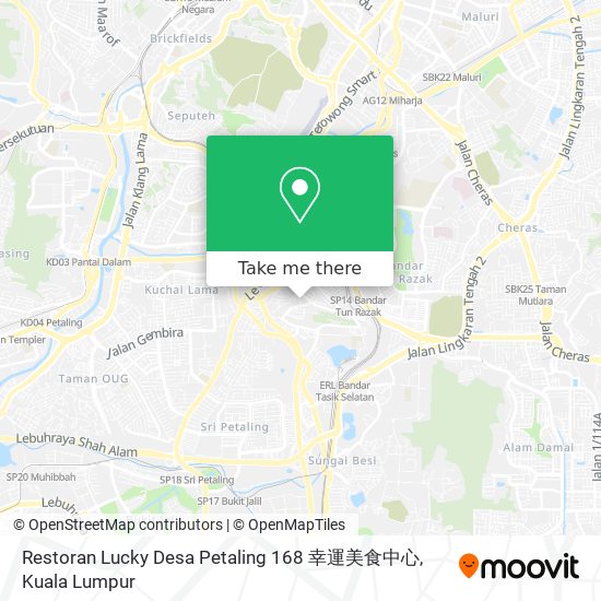 Restoran Lucky Desa Petaling 168 幸運美食中心 map