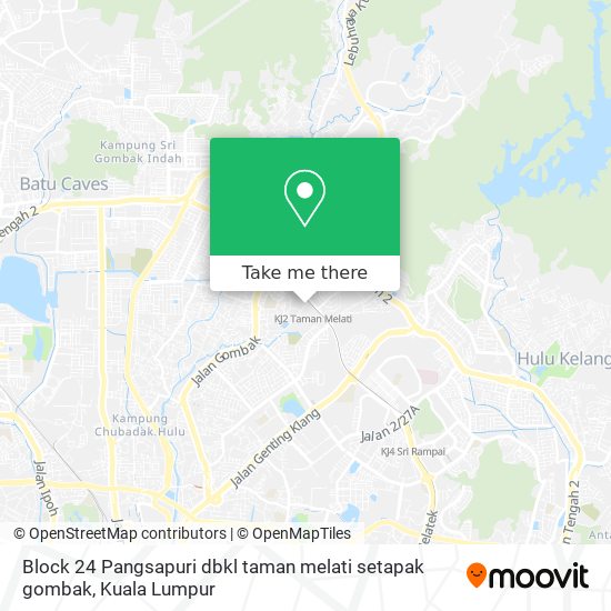 Peta Block 24 Pangsapuri dbkl taman melati setapak gombak