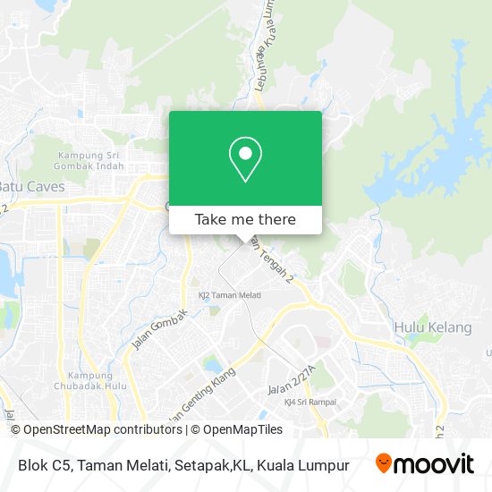 Peta Blok C5, Taman Melati, Setapak,KL