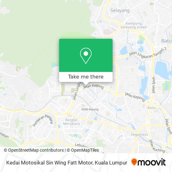 Kedai Motosikal Sin Wing Fatt Motor map