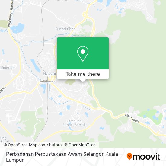 Peta Perbadanan Perpustakaan Awam Selangor