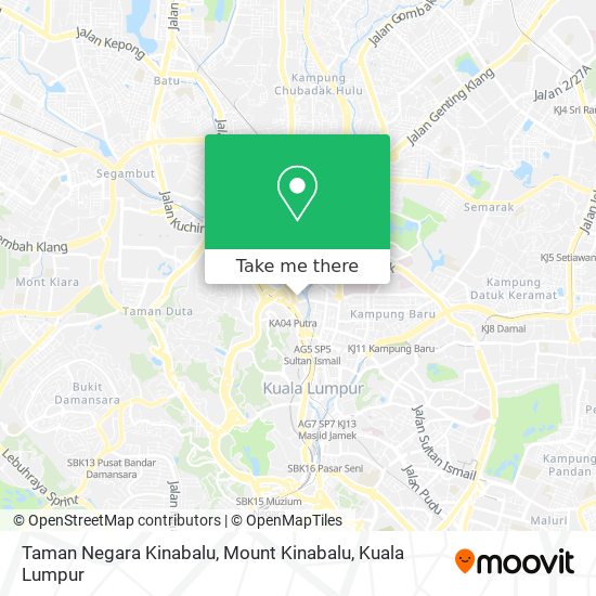 Taman Negara Kinabalu, Mount Kinabalu map