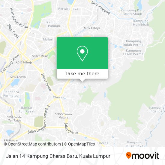 Peta Jalan 14 Kampung Cheras Baru