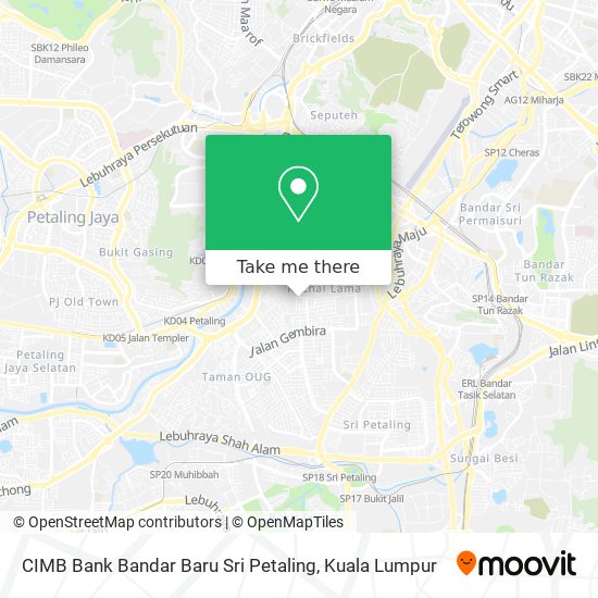 CIMB Bank Bandar Baru Sri Petaling map