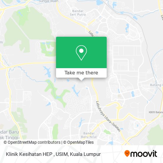 Klinik Kesihatan HEP , USIM map