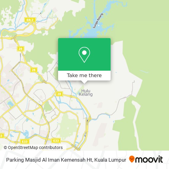 Parking Masjid Al Iman Kemensah Ht map