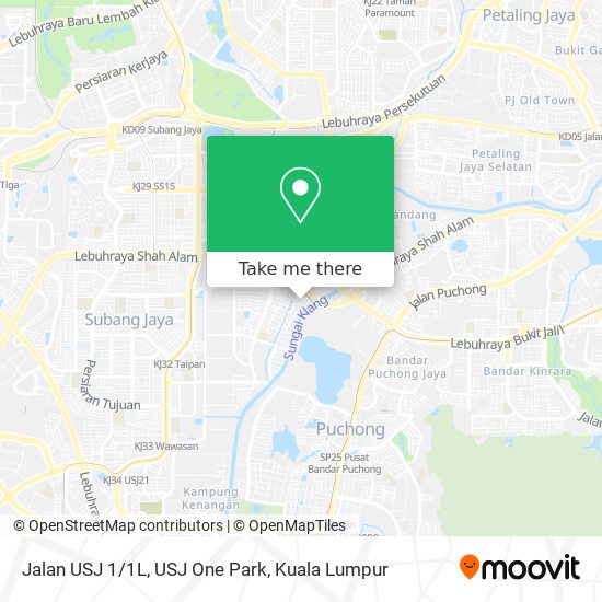 Jalan USJ 1/1L, USJ One Park map