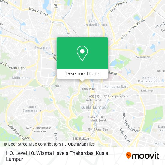 HQ, Level 10, Wisma Havela Thakardas map