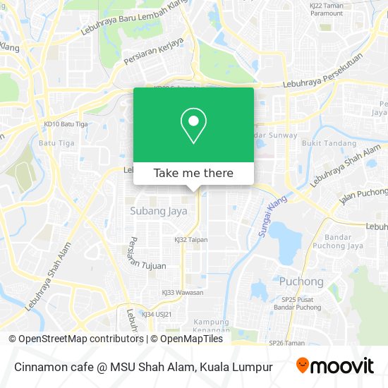 Cinnamon cafe @ MSU Shah Alam map