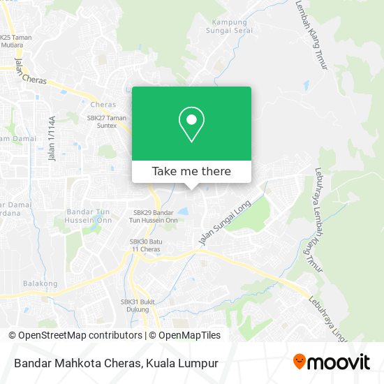 Bandar Mahkota Cheras map