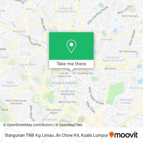 Bangunan TNB Kg Limau Jln Chow Kit map