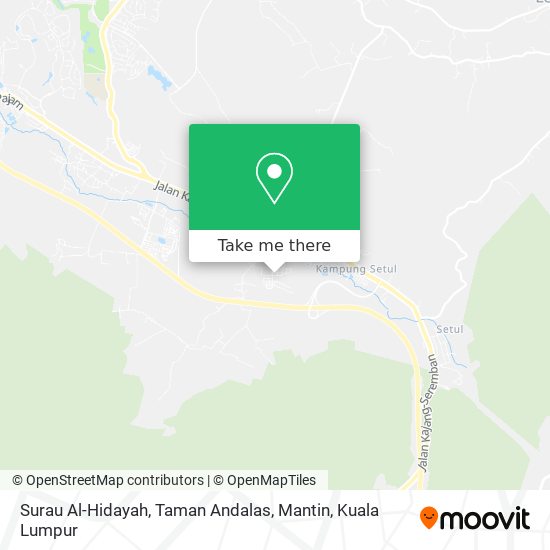 Surau Al-Hidayah, Taman Andalas, Mantin map