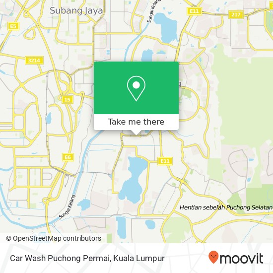 Car Wash Puchong Permai map