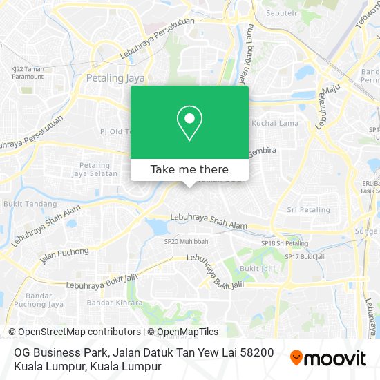 OG Business Park, Jalan Datuk Tan Yew Lai 58200 Kuala Lumpur map
