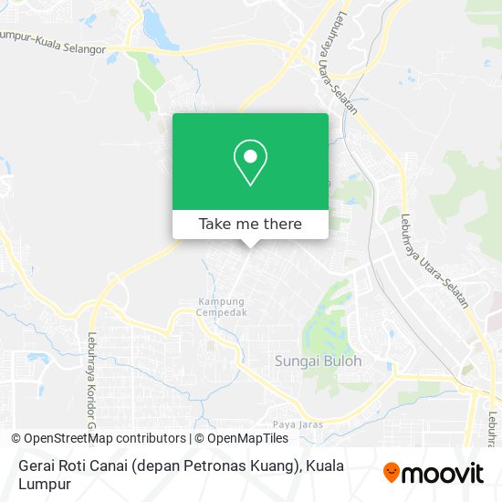 Peta Gerai Roti Canai (depan Petronas Kuang)