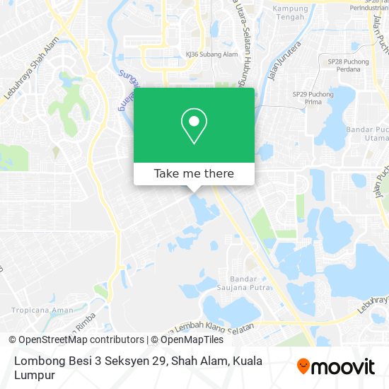 Lombong Besi 3 Seksyen 29, Shah Alam map
