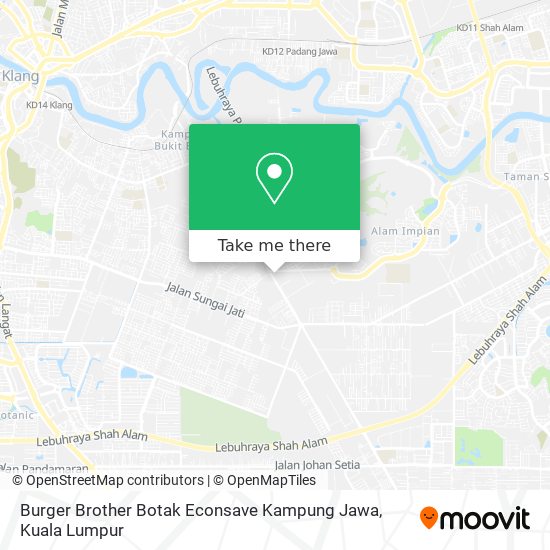 Peta Burger Brother Botak Econsave Kampung Jawa