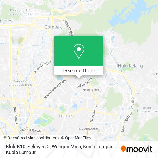 Peta Blok B10, Seksyen 2, Wangsa Maju, Kuala Lumpur