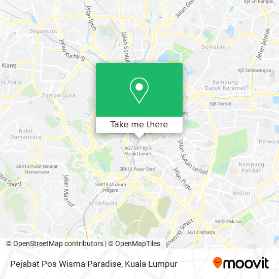 Peta Pejabat Pos Wisma Paradise