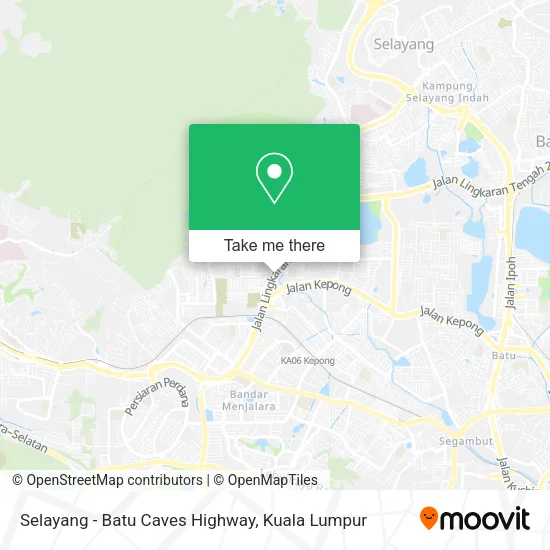 Selayang - Batu Caves Highway map
