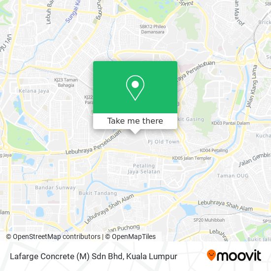 Peta Lafarge Concrete (M) Sdn Bhd