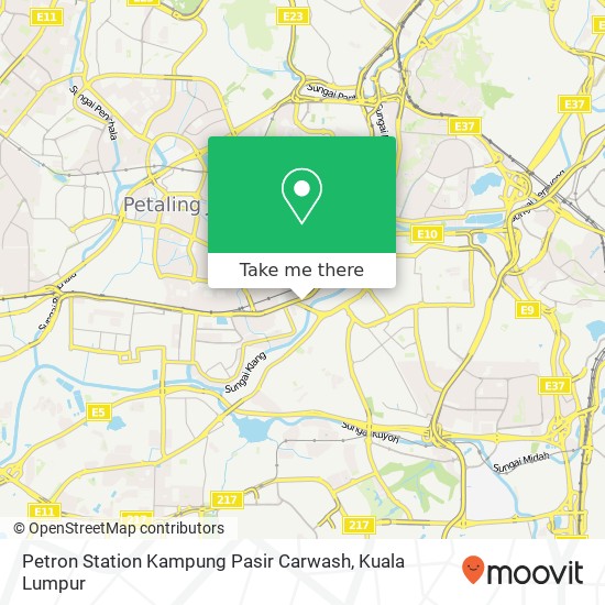 Petron Station Kampung Pasir Carwash map