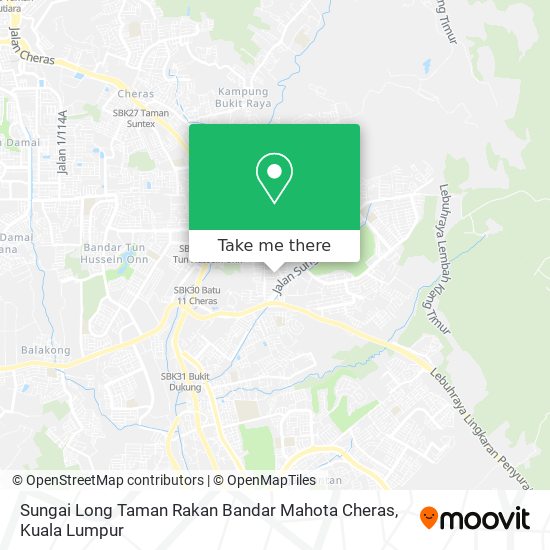 Sungai Long Taman Rakan Bandar Mahota Cheras map