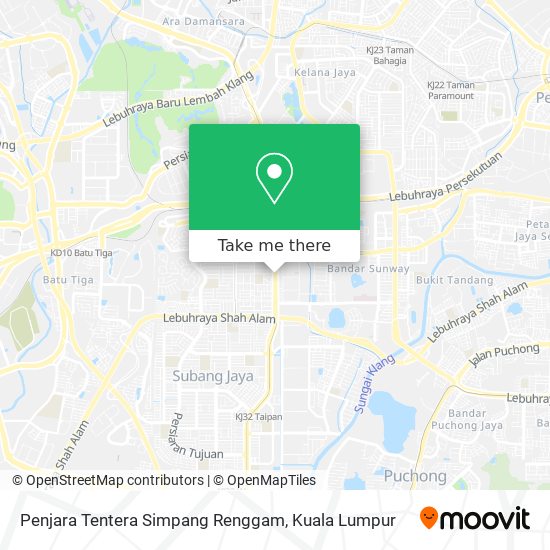 Penjara Tentera Simpang Renggam map