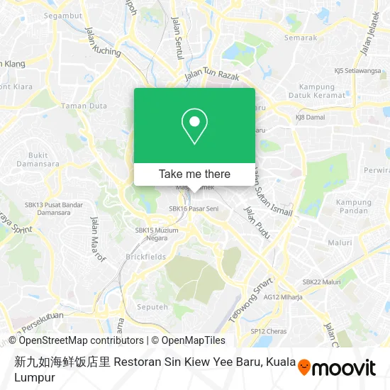 新九如海鲜饭店里 Restoran Sin Kiew Yee Baru map