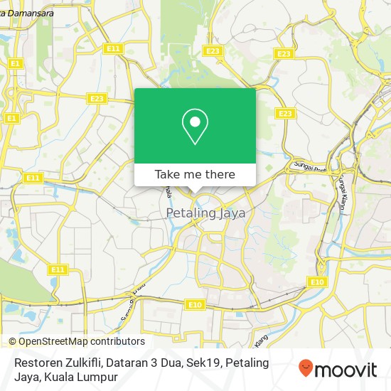 Peta Restoren Zulkifli, Dataran 3 Dua, Sek19, Petaling Jaya