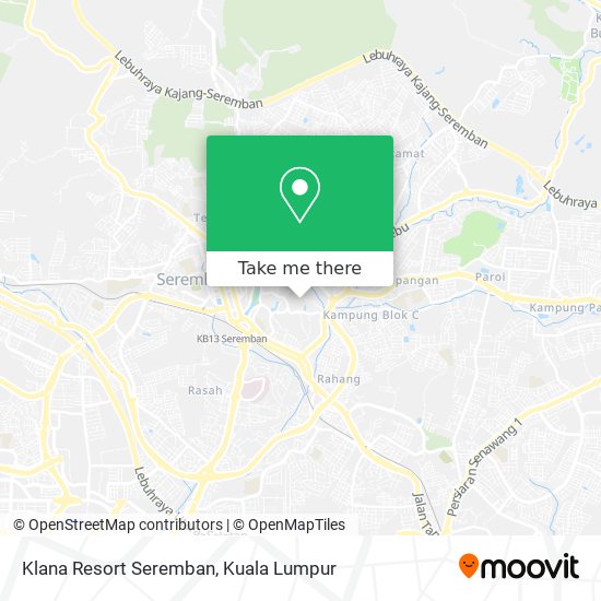 Klana Resort Seremban map