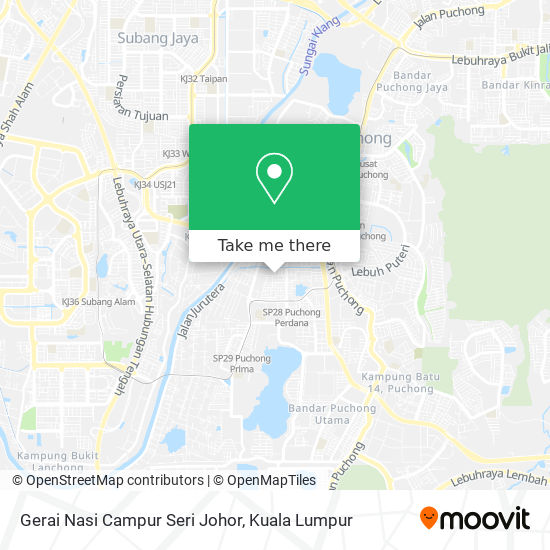 Peta Gerai Nasi Campur Seri Johor