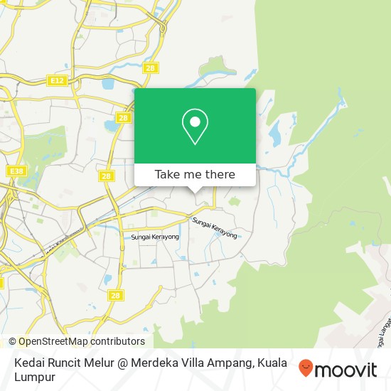 Kedai Runcit Melur @ Merdeka Villa Ampang map